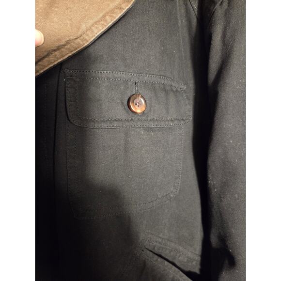 Vintage High Sierra Chore Jacket Black Plaid Flannel Lined Button Mens Size XL - Picture 7 of 14